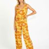 Clothing Sass Clothing | Harper Wide Leg Pant Mustard Floral