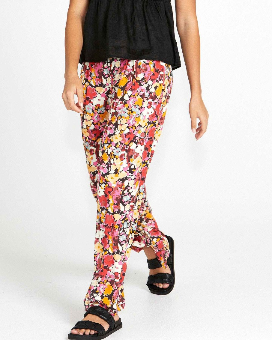 Clothing Sass Clothing | Arabella Wide Leg Pant Flower Print