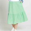 Clothing Sass Clothing | Cassie Frill Hem Skirt Mint