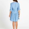 Clothing Sass Clothing | Willow Shirt Dress Blue Wash