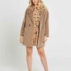 Clothing Sass Clothing | Arden Double Breasted Coat Tan