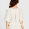 Clothing Sass Clothing | Portia Tunic Smock Top Beige Oatmeal