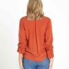 Clothing Sass Clothing | Vivienne Wrap Front Top Chestnut