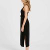 Clothing Sass Clothing | Roxanne Belted Midi Dress Black