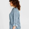 Clothing Sass Clothing | Zahlia Oversized Button-Up Lyocell Shirt - Denim Blue Cheetah Denim Cheetah