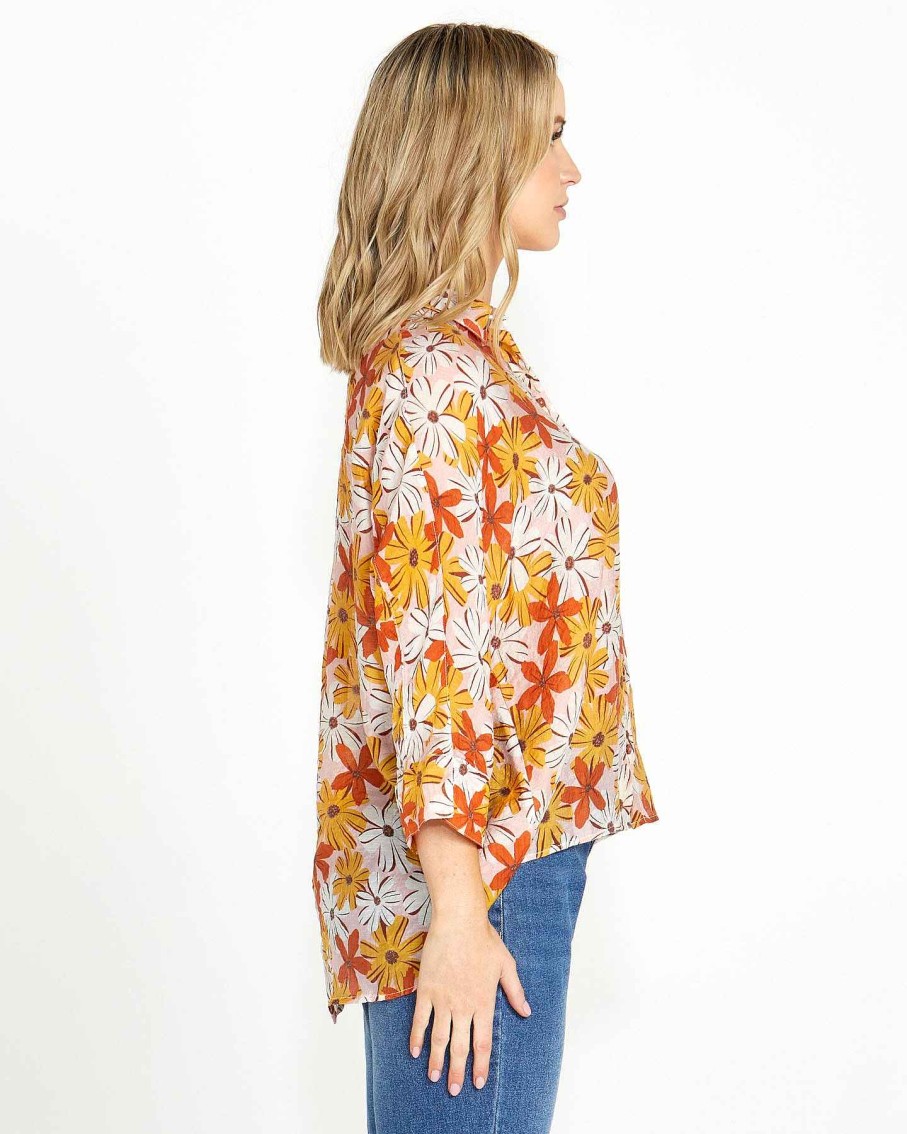 Clothing Sass Clothing | Lilibet Oversized Shirt Country Floral