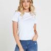 Clothing Sass Clothing | Chloe Basic Tee White