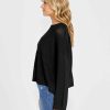 Clothing Sass Clothing | Lily Bell Sleeve Knit Top Black