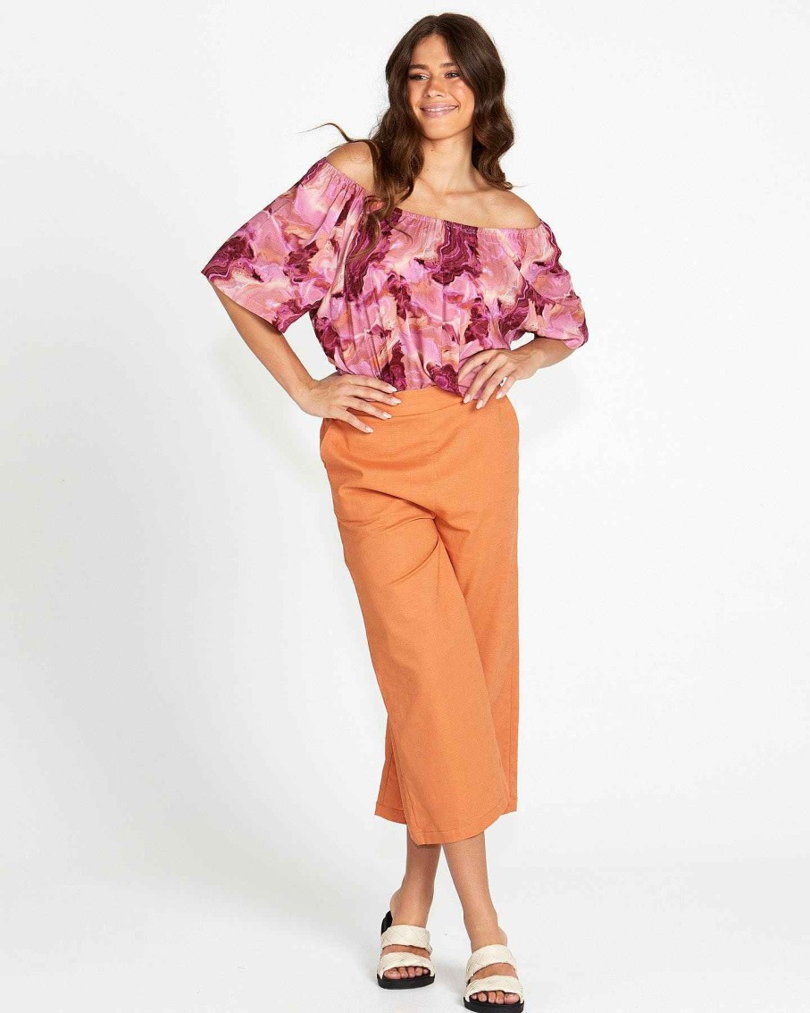 Clothing Sass Clothing | Marnie Relaxed Pant Ginger