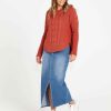 Clothing Sass Clothing | Jacinta Cable Knit Jumper Rosewood