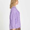 Clothing Sass Clothing | Felicity Cable Knit Top Lavender