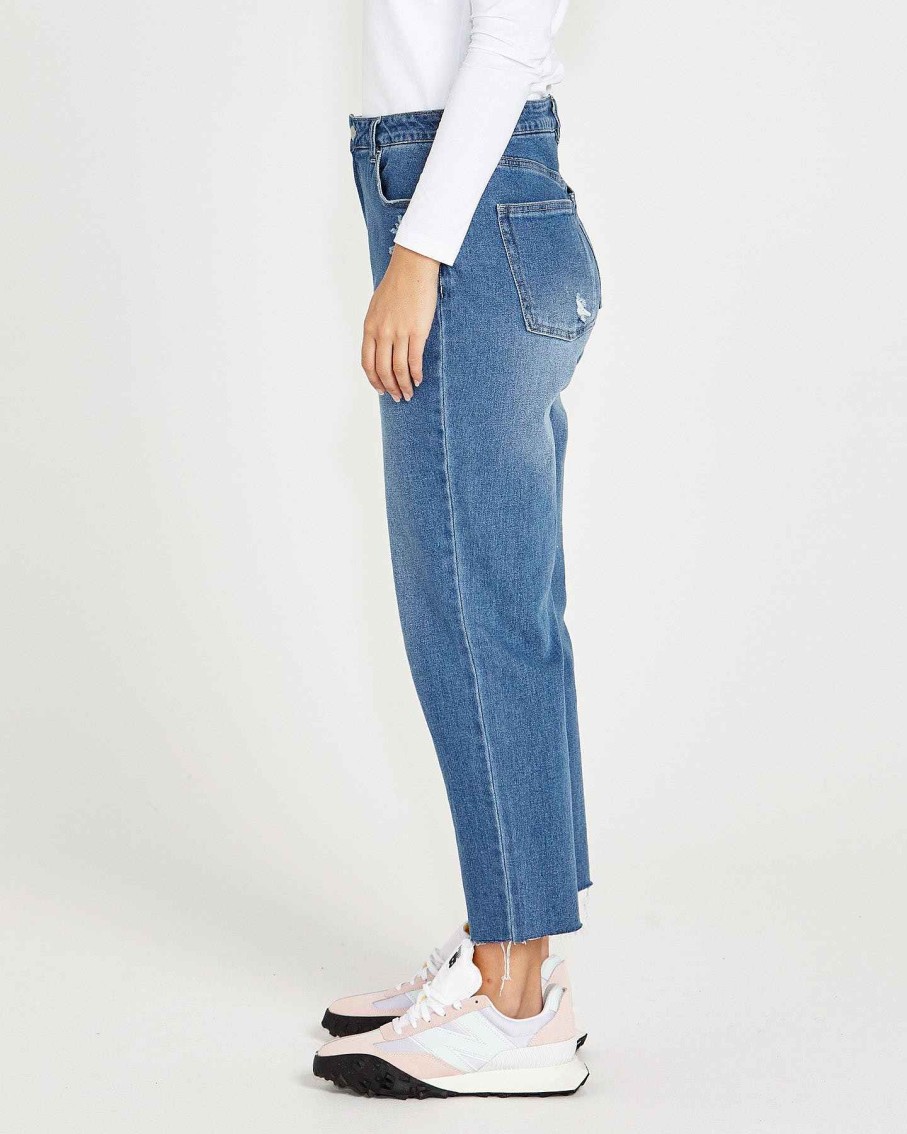 Clothing Sass Clothing | Mavourne Straight Leg Jeans 80 Wash