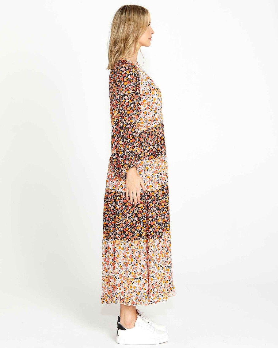 Clothing Sass Clothing | Jemma Tiered Maxi Dress Multi Ditsy