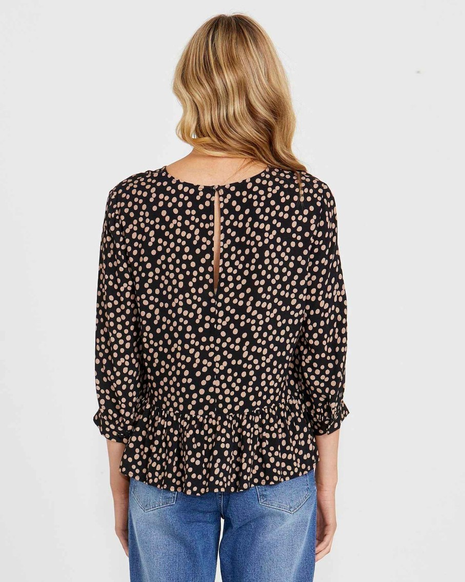 Clothing Sass Clothing | Tammy Frill Hem Top Thora Spot