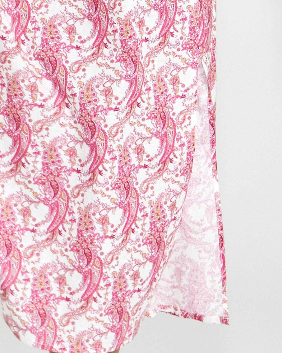 Clothing Sass Clothing | Jemima Midi Skirt Pink Paisley