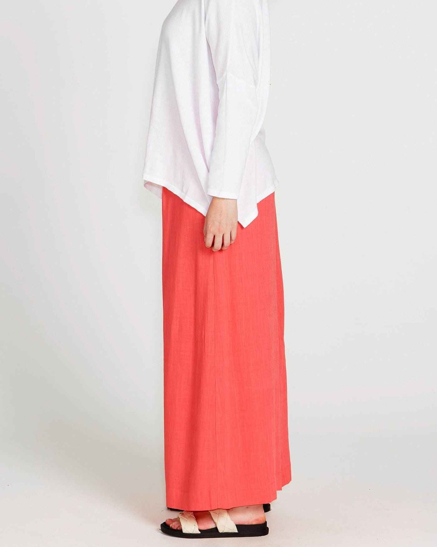 Clothing Sass Clothing | Francesca Wide Leg Pant Pink