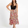 Clothing Sass Clothing | Arabella Frill Skirt Flower Print