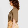 Clothing Sass Clothing | Portia Tunic Smock Top Khaki