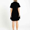 Clothing Sass Clothing | Lilah Tiered Cord Mini Dress Black