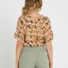 Clothing Sass Clothing | Valerie Frill Sleeve Top Fall Floral