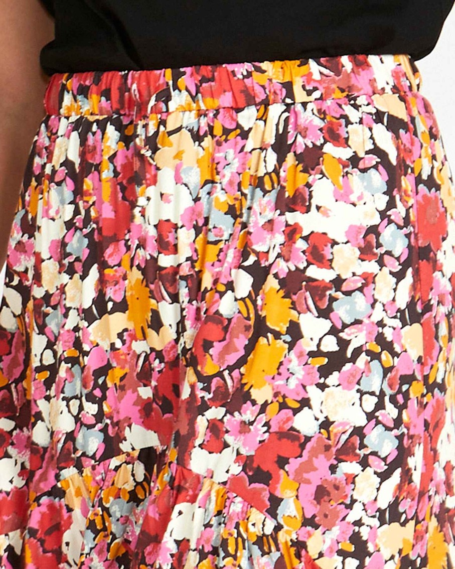 Clothing Sass Clothing | Arabella Frill Skirt Flower Print