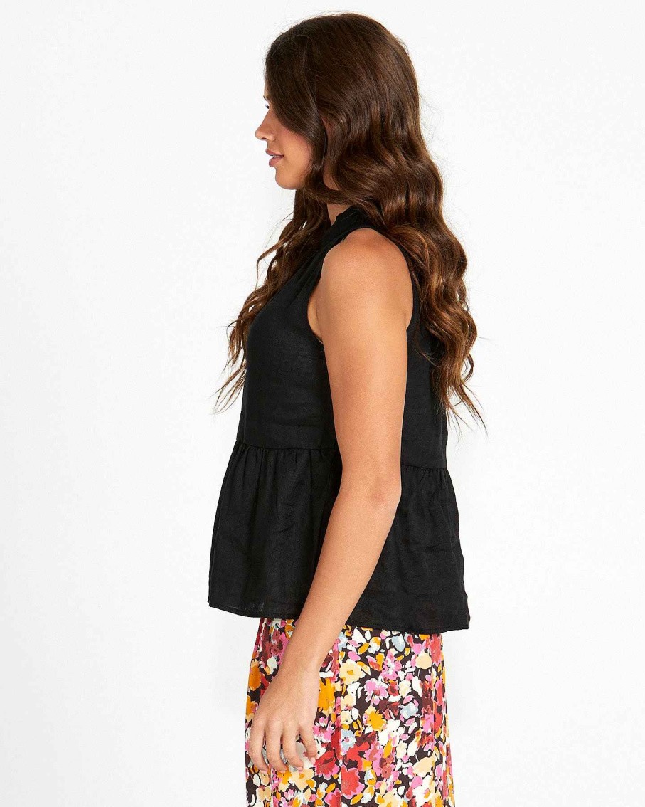 Clothing Sass Clothing | Savannah Top Black