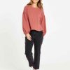 Clothing Sass Clothing | Sonya Puff Sleeve Top Burnt Rose