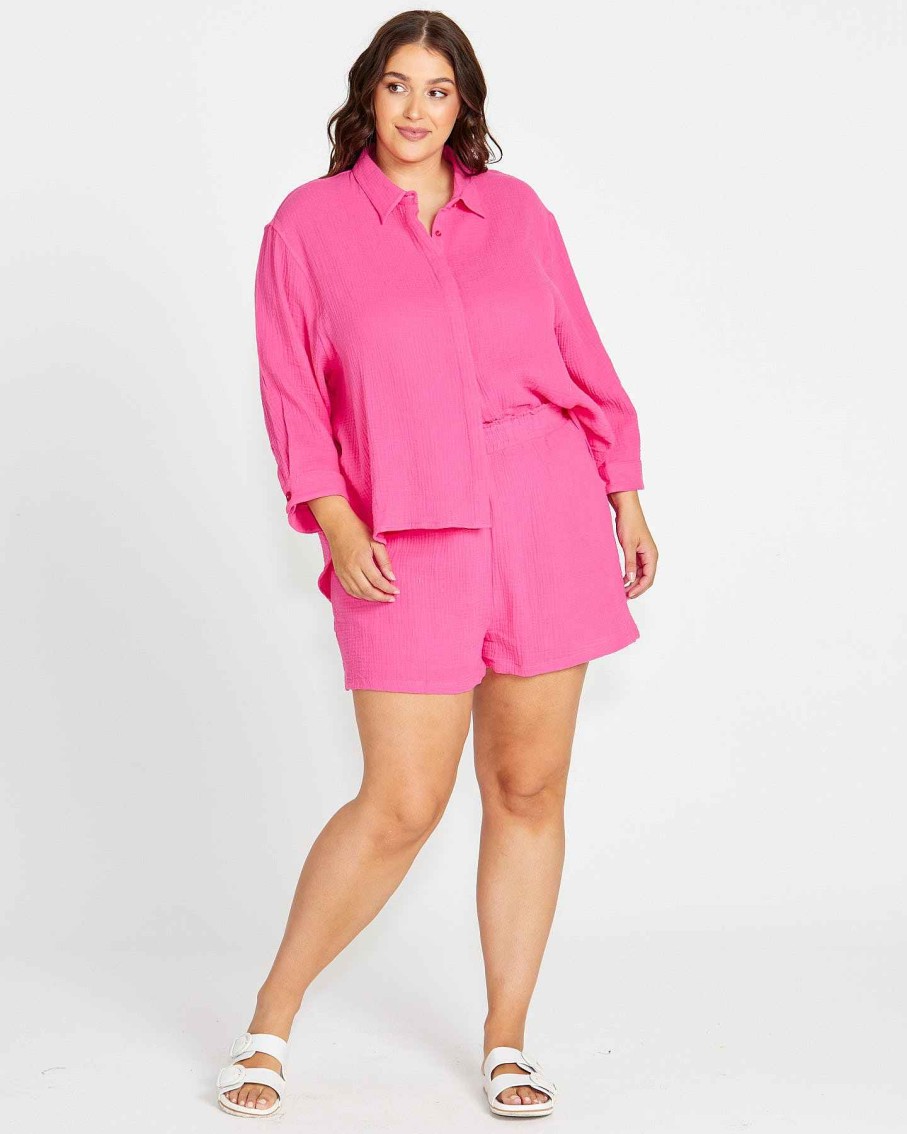 Clothing Sass Clothing | Felix Short Pink