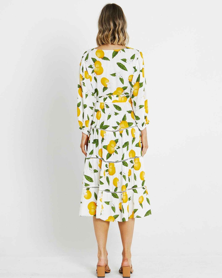 Clothing Sass Clothing | Freya Midi Dress Oranges