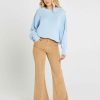 Clothing Sass Clothing | Marie Oversized Knit Top Powder Blue