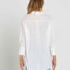 Clothing Sass Clothing | Sofia Oversized Embroidered Shirt White