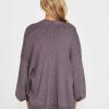 Clothing Sass Clothing | Madeline Lurex Knit Cardi Charcoal Pink