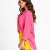 Clothing Sass Clothing | Felix Oversized Shirt Pink