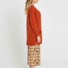 Clothing Sass Clothing | Erin Cable Knit Cardi Burnt Orange