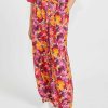 Clothing Sass Clothing | Yasmin Wide Leg Pant Berry Floral