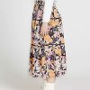 Clothing Sass Clothing | Montana Tiered Skirt Navy Floral