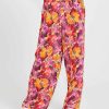 Clothing Sass Clothing | Yasmin Wide Leg Pant Berry Floral