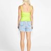 Clothing Sass Clothing | Kate Stretchy V Neck Basic Cotton Tank Green Lime