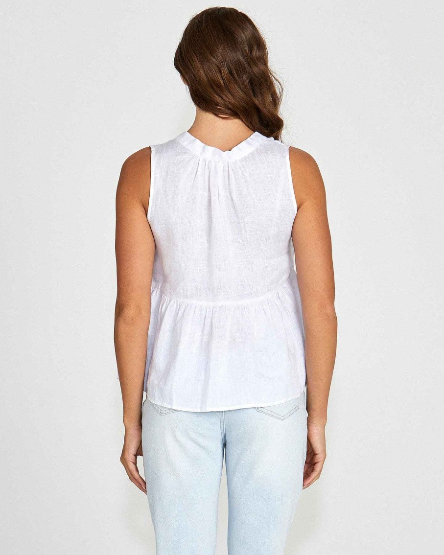 Clothing Sass Clothing | Savannah Top White