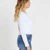 Clothing Sass Clothing | Anna One Sleeve Top White