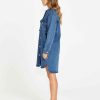 Clothing Sass Clothing | Nya Long Denim Shacket 80 Wash