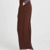 Clothing Sass Clothing | Yasmin Wide Leg Pant Chocolate