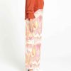 Clothing Sass Clothing | Vivienne Wide Leg Pant Pink Geo