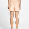 Clothing Sass Clothing | Lydia High Waisted Cuffed Linen-Blend Short Peach Stripe