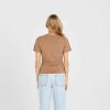 Clothing Sass Clothing | Claire V-Neck Tee Mocha Brown