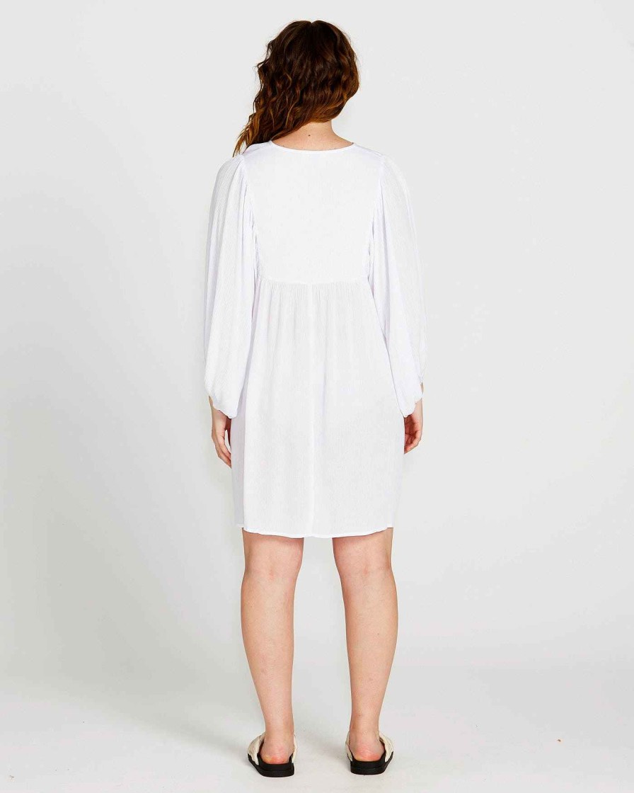 Clothing Sass Clothing | Rava Boho Mini Dress White