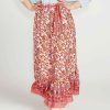 Clothing Sass Clothing | Ashley Midi Skirt Pink Blossom