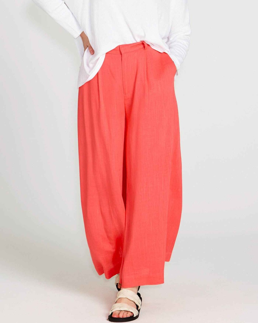 Clothing Sass Clothing | Francesca Wide Leg Pant Pink