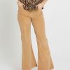 Clothing Sass Clothing | Sarah Cord High Waisted Pant Tan