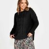 Clothing Sass Clothing | Jacinta Cable Knit Jumper Black